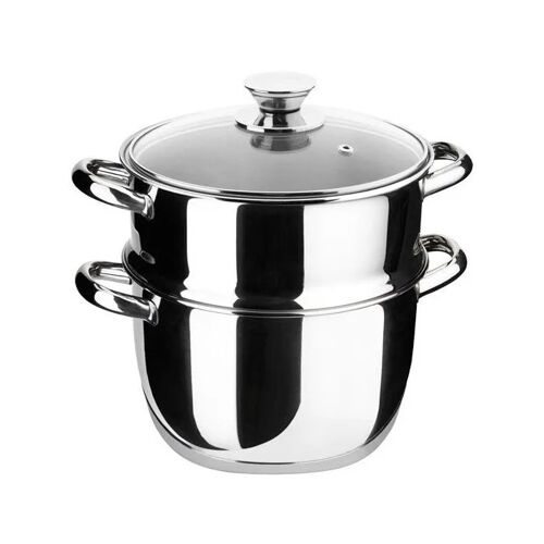 Set de cuisson vapeur INOXIBAR Ecco Cristal en acier inoxydable, couvercle en verre pour induction