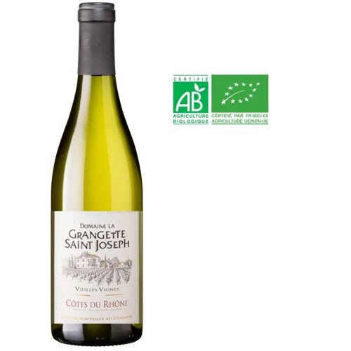 Vin Blanc Bio 2025 Côtes Du Rhône Domaine La Grangette Saint Joseph Vieilles Vignes 75 Cl 13%
