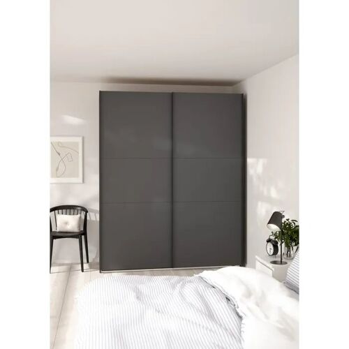 Armoire chambre COMO gris mat à 2 portes coulissantes 178,5 x 66,6 x 220,4 cm