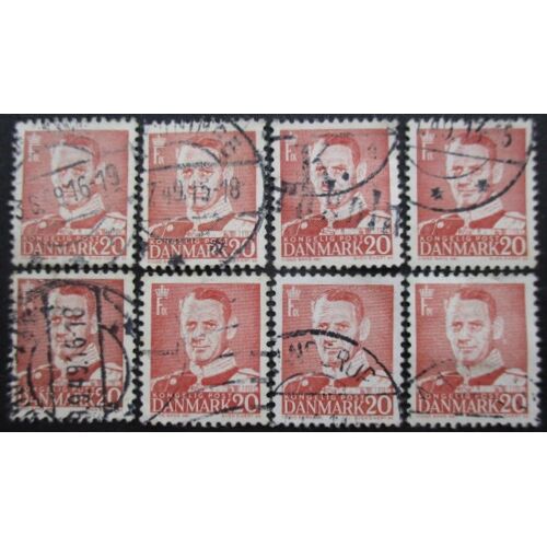 Danemark N°317 X 8 Oblitéré