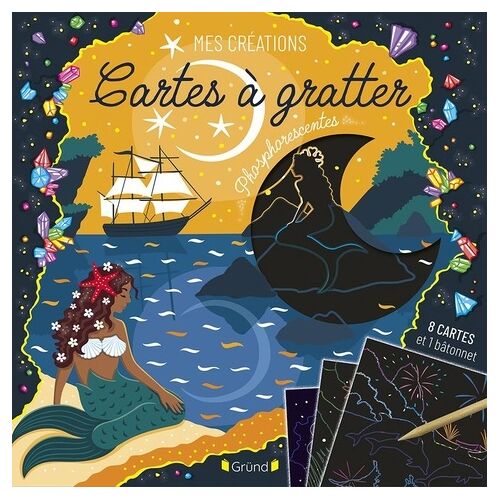 Cartes À Gratter Phosphorescentes - Avec 8 Cartes Et 1 Bâtonnet