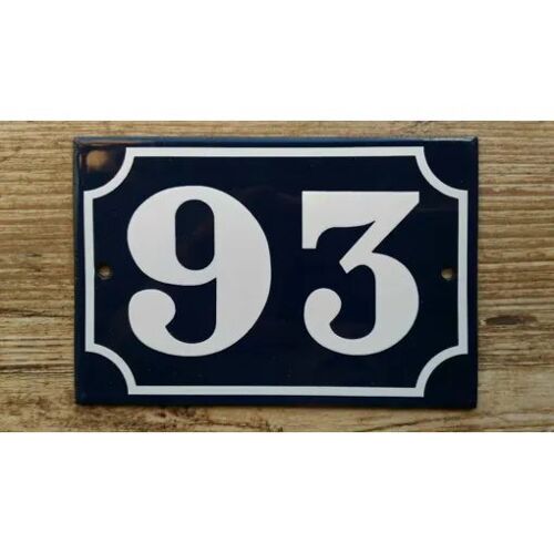 Plaque Numéro De Rue Émaillée N° 93