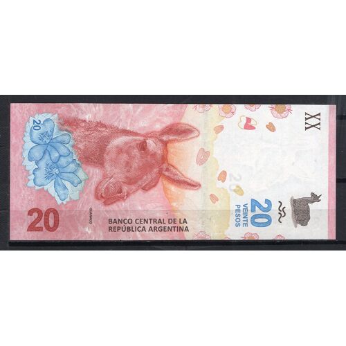 Billet De Banque Argentine 20 Pesos Non Daté Pick 361 Dimension 155 × 65 Mm -