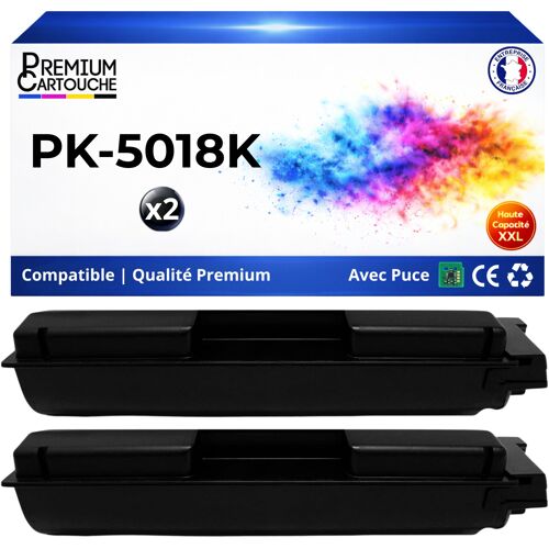 Pack de 2 Toners compatible pour Utax 1T02TW0UT0 PK5018 PK-5018K Noir 13000 pages
