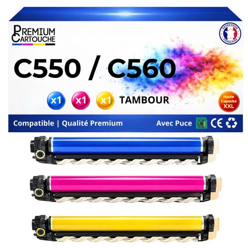 Tambour compatible pour Xerox 013R00664 550 560 Cyan Magenta Jaune 85000 pages