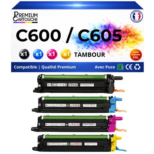 Pack 4 Tambour 108R01485 108R01486 108R01487 108R01488 compatible pour Xerox 600 605 Couleur Haute capacité avec puce 40000 pages