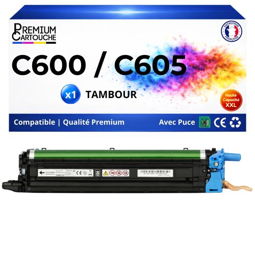 Tambour 108R01485 108 R 01485 compatible pour Xerox 600 605 Cyan Haute capacité avec puce 40000 pages