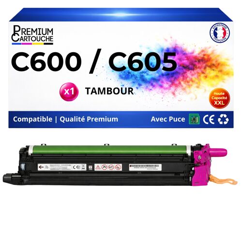 Tambour 108R01486 108 R 01486 compatible pour Xerox 600 605 Magenta Haute capacité avec puce 40000 pages