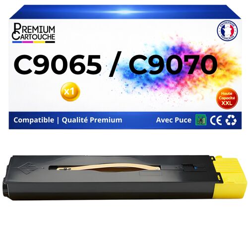 Toner 006R01737 compatible pour Xerox 9065 9070 Jaune Haute capacité avec puce 34000 pages