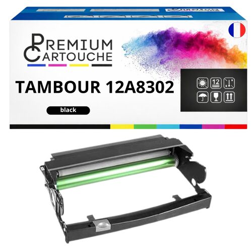Tambour compatible pour Lexmark 12A8302 Noir 30000 Pages