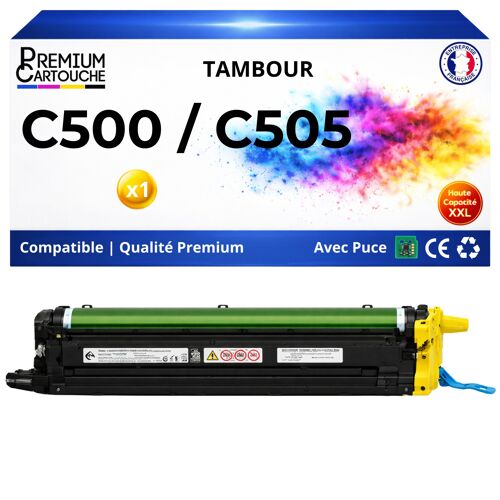 Tambour compatible pour Xerox 108R01483 500 505 Jaune 40000 pages