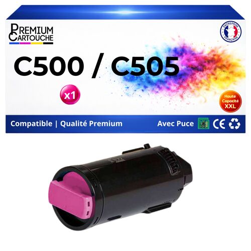 Toner compatible pour Xerox 106R03874 106R03871 106R03860 500 505 Magenta 9000 pages
