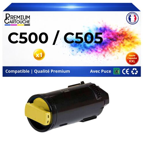 Toner compatible pour Xerox 106R03875 106R03872 106R03861 500 505 Jaune 9000 pages