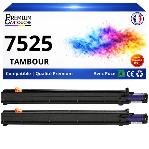 Pack de 2 Tambours compatible pour imprimantes Xerox 013R00662 Noir 125000 Pages