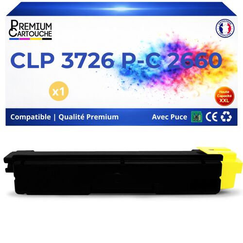 Toner compatible pour Triumph Adler UTAX 4472610016 CLP 3726 P-C 2660 Jaune 5000 Pages