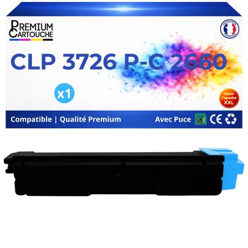 Toner compatible pour Triumph Adler UTAX 4472610011 CLP 3726 P-C 2660 Cyan 5000 Pages