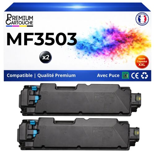 Pack 2 Toner B1183 compatible pour Olivetti 3500 Noir Haute capacité avec puce 12000 pages