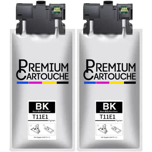 Pack 2 Cartouche T11E1 compatible pour Epson 5390 5890 Noir Haute capacité avec puce 10000 pages