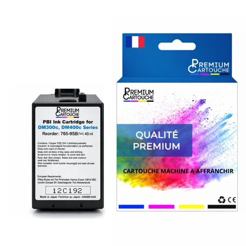 Cartouche compatible pour Pitney Bowes 765-9BN Bleu Postal 45 ml