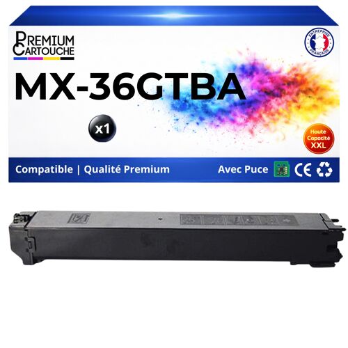 Toner compatible pour Sharp MX-36GTBA MX36GTBA Noir 24000 Pages