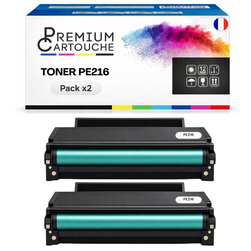 Pack de 2 Toners compatible pour Pantum PE216 Noir 1 600 Pages