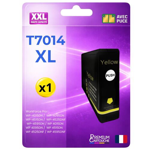 Cartouche compatible pour Epson C13T70144010 T7014 Jaune 3500 Pages