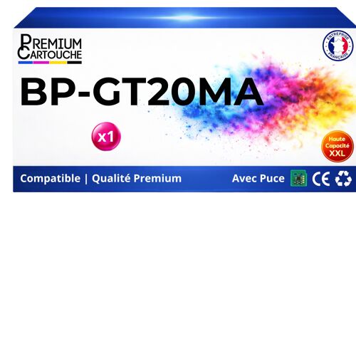 Toner BPGT20MA BP-GT20MA compatible pour Sharp 22 10 20 25 Magenta Haute capacité avec puce 10000 pages