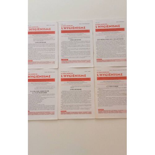 Lot De 6 Revues Le Bon Guide De L'Hygiènisme