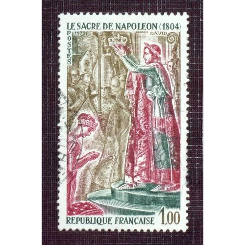 France N° 1776 Oblitéré De 1973 - 1f « Histoire De France : Sacre De Napoléon 1er »