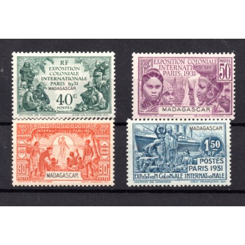 Timbres De Madagascar N° 179 À 182