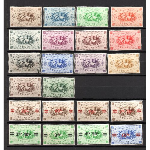 Timbres De La Réunion N° 233 À 246, 252 À 259