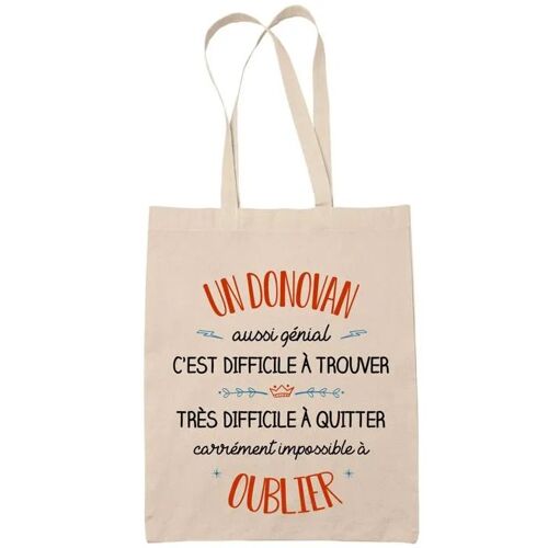 Tote Bag Un Dominique Aussi Génial Sac Cabas Coton Fairtrade Réutilisable pour Courses, Travail ou Transport ¿ Cadeau Original