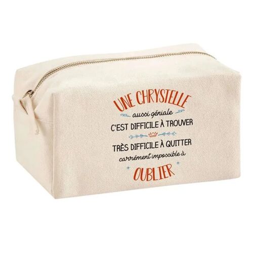 Trousse Multifonction Une Chrystelle Aussi Géniale ¿ École, Maquillage, Bureau ¿ Trousse Scolaire ¿ Idée Cadeau Collègue Noël