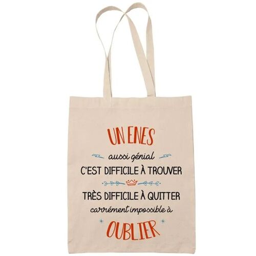 Tote Bag Un Emmanuel Aussi Génial Sac Cabas Coton Fairtrade Réutilisable pour Courses, Travail ou Transport ¿ Cadeau Original