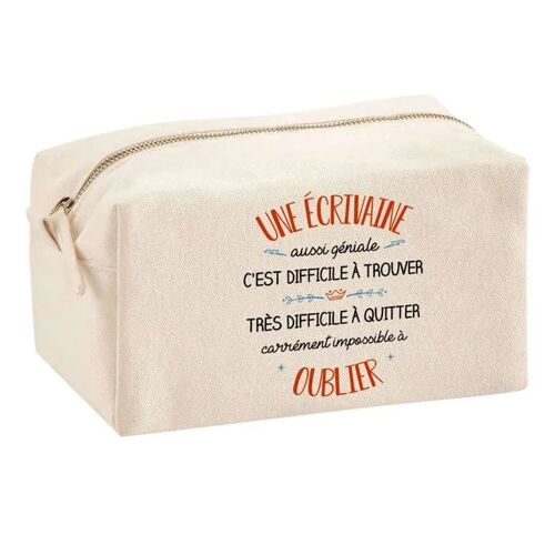 Trousse Multifonction Une Écrivaine Aussi Géniale ¿ École, Maquillage, Bureau ¿ Trousse Scolaire ¿ Idée Cadeau Collègue Noël
