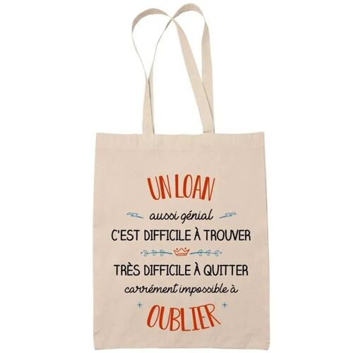 Tote Bag Un Livio Aussi Génial Sac Cabas Coton Fairtrade Réutilisable pour Courses, Travail ou Transport ¿ Cadeau Original Famille