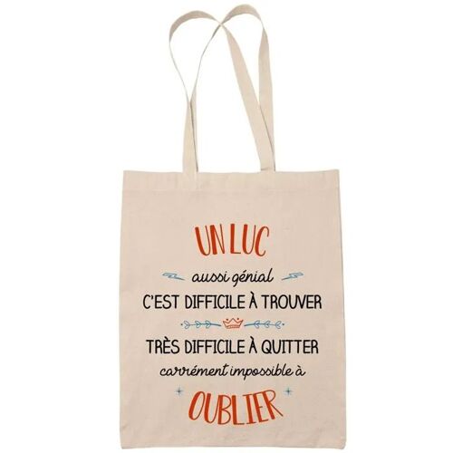 Tote Bag Un Loup Aussi Génial Sac Cabas Coton Fairtrade Réutilisable pour Courses, Travail ou Transport ¿ Cadeau Original Famille