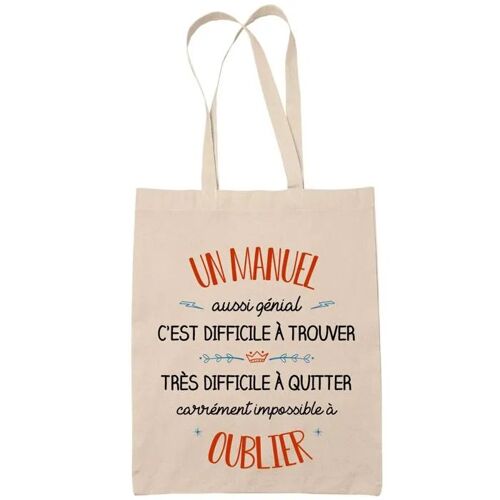 Tote Bag Un Manager Aussi Génial Sac Cabas Coton Fairtrade Réutilisable pour Courses, Travail ou Transport ¿ Cadeau Original
