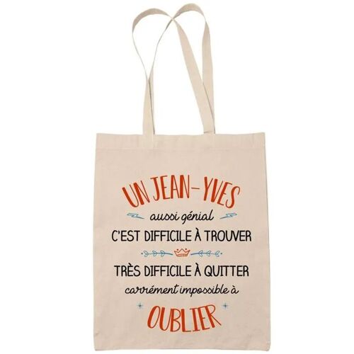 Tote Bag Un Jean-Pierre Aussi Génial Sac Cabas Coton Fairtrade Réutilisable pour Courses, Travail ou Transport ¿ Cadeau Original