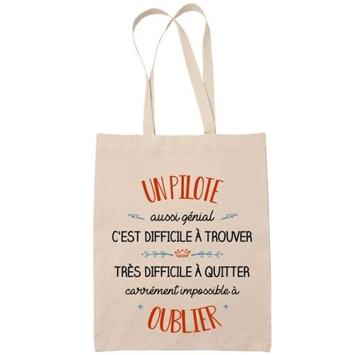 Tote Bag Un Pierrick Aussi Génial Sac Cabas Coton Fairtrade Réutilisable pour Courses, Travail ou Transport ¿ Cadeau Original