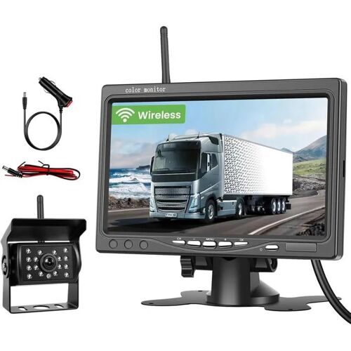 Caméra De Recul Sans Fil Ip68 - Moniteur 7" Vision Nocturne Infrarouge, Bsd, Kit Pour Camion/Camping-Car/Tracteur 12v-36v.