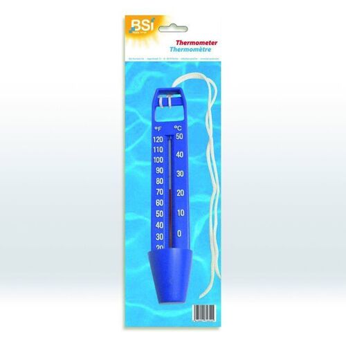 Thermomètre sous-marin piscine et spa BSI bleu 26 cm étanche