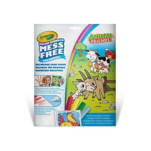 Set De Coloriage - Crayola - Color Wonder - Animal Friends - Livre + 4 Feutres - Des 3 Ans