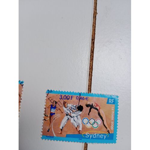 Timbre France 0,46 3fr Yvert N° 3341 Sport J.O. Sidney Relais Judo Plongeon De 2000