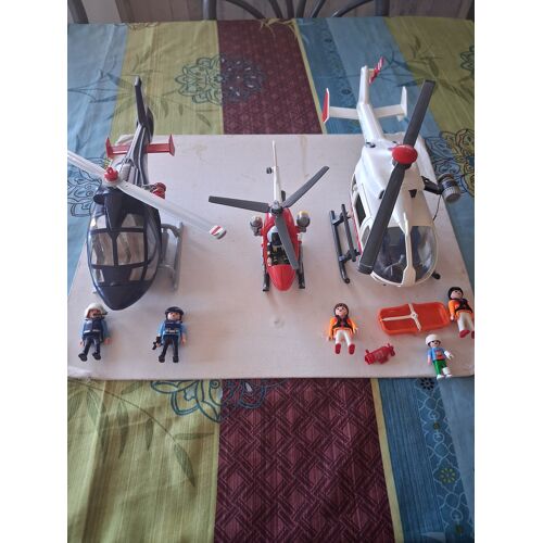 3 HELICOPTERES PLAYMOBIL