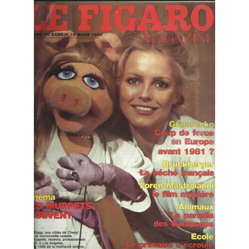 Le Figaro 15/03/1980 Miss Peggy & Cheryl Ladd, Jim Henson/Pierre Laforêt, Sophia Loren, Marcello Mastroianni/Christian Durante,Pier Paolo Pasolini,John Anderson/Albert Zarca, Grigorenko/Jacques Lebeau