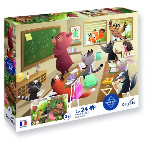 SentoSphère PUZZLE 24 pièces x 2 Vive l'Ecole