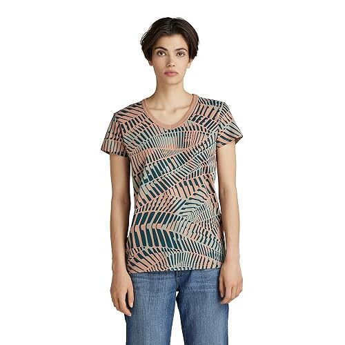 G Star - Tee-Shirt - Bleu Et Rose
