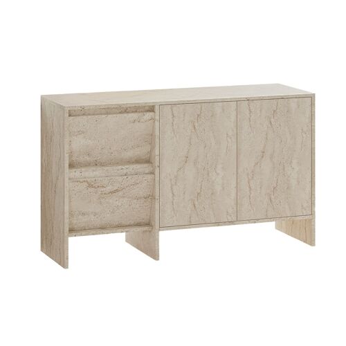 Buffet en bois "Laris 130" - 130 x 44 x 82 cm - Travertin