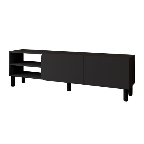 Meuble TV en bois "River" - 150 x 31.4 x 48.2 cm - Anthracite